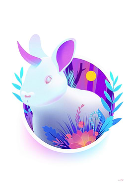 Cute Rabbit Unicorn 1