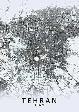 Tehran White City Map