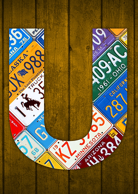 License Plate Letter U