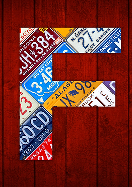 License Plate Letter F