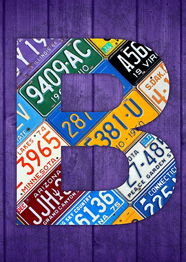 License Plate Letter B