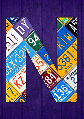 License Plate Letter N