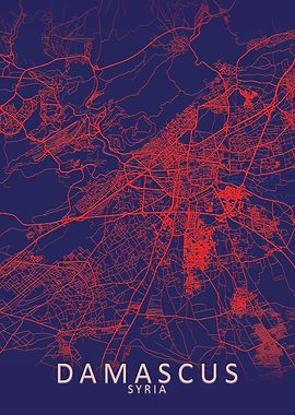 Damascus Blue City Map