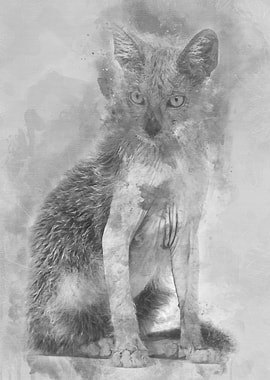 Kitten Lykoi cat 3 months