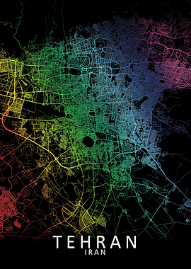Tehran Rainbow City Map