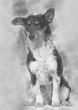 Portrait of crossbreed mix
