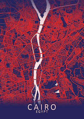 Cairo Blue City Map