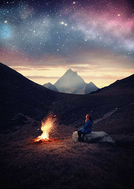 Campfire into the night