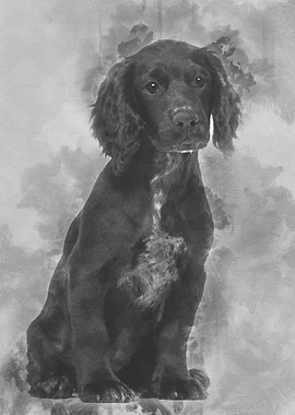 Working Cocker Spaniel sit