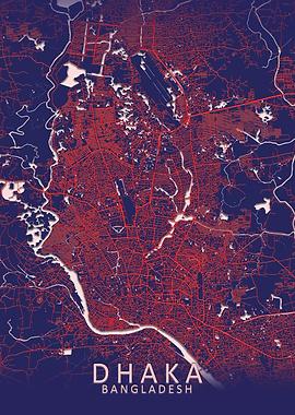 Dhaka Blue City Map