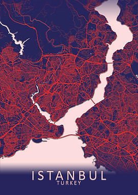 Istanbul Blue City Map