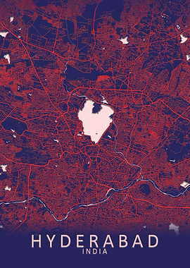 Hyderabad Blue City Map