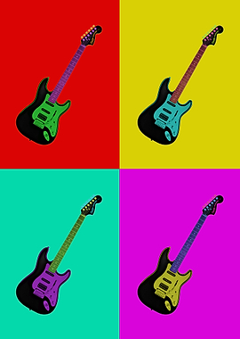 Pop culture retro guitar