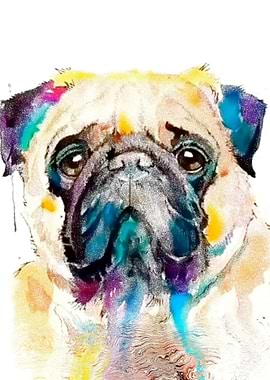 Colorful Dog Abstract