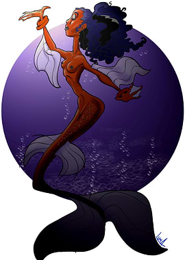 Sirena de un rio africano