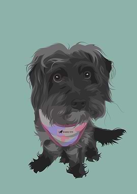 Maltese Dig Illustration