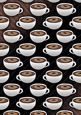 Coffee Cups and Stripes