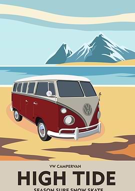 High Tide Vintage Poster