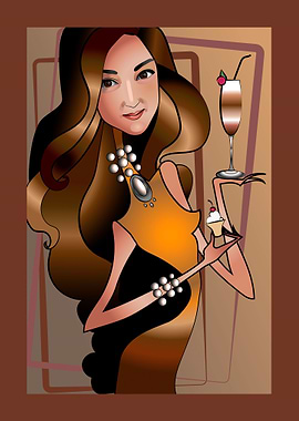 girl with a cocktail