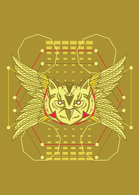 Yellow Owl Sacred Geometry
