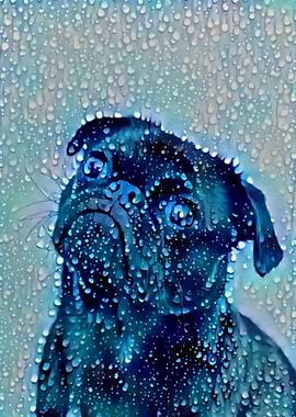 Sad Pug Painting