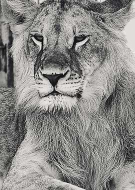 portrait of a lion