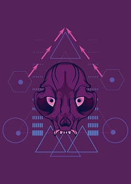 Skull Mask Sacred Geometry