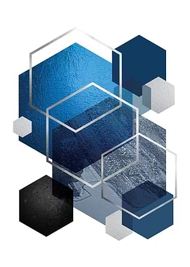 Blue Geometrica