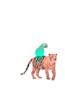 TIGER AND PARROT