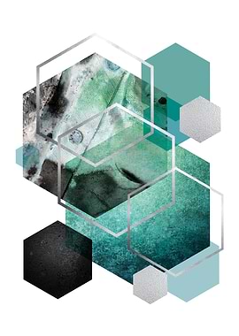 Teal Geometrica