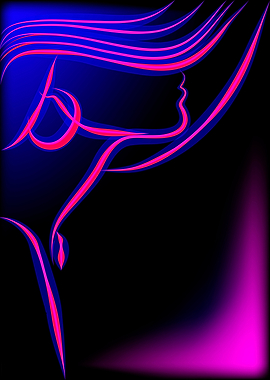 elegant neon silhouettes