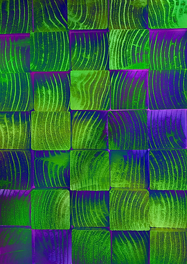 Wood green blue pattern