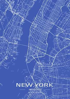 New York Blueprint Map