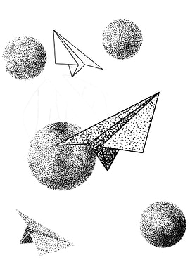 minimal paper airplane