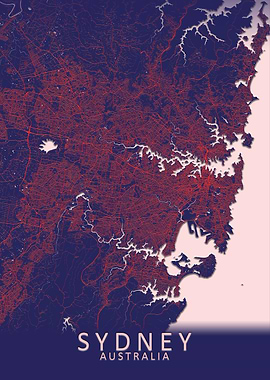Sydney Blue City Map