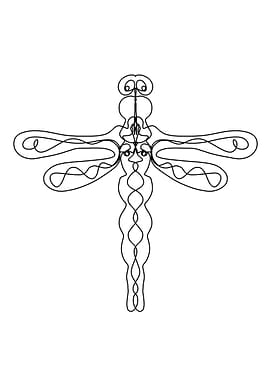 dragonfly in lineart