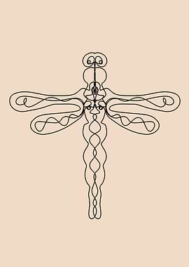 dragonfly in lineart