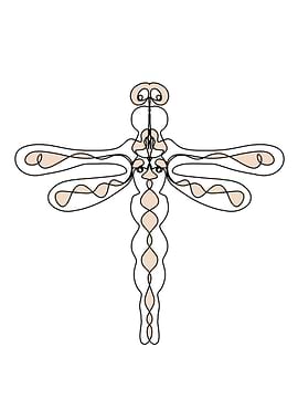 dragonfly in lineart