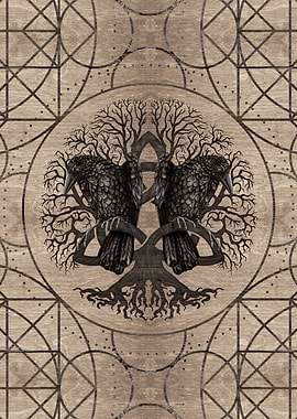 Tree of life with ravens