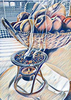 incense with apples