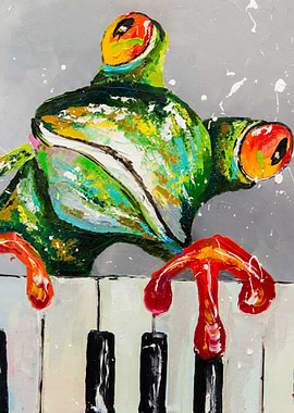 Frog pianist