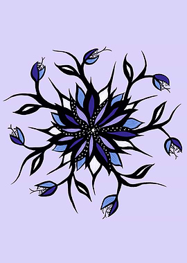 Floral Mandala With Teeth