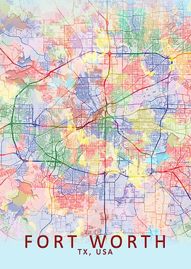 Fort Worth Splash City Map