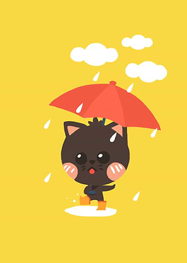 Cat in the rain