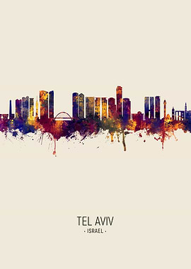 Tel Aviv Israel Skyline