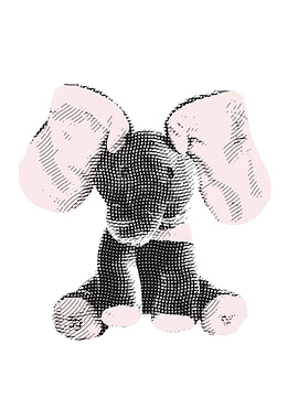 minimalist plush elephant