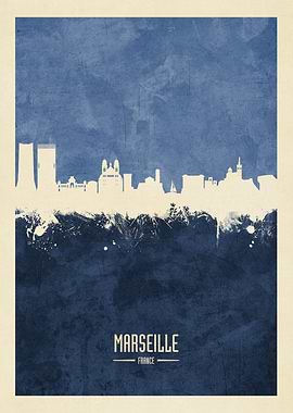 Marseille France Skyline
