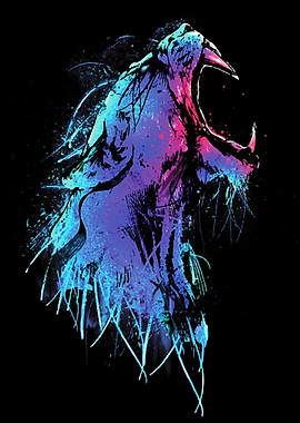 angry jaguar artwork