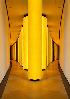 Yellow Path Abstract