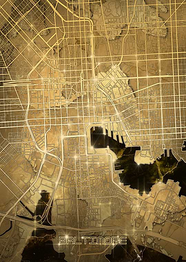 baltimore map gold